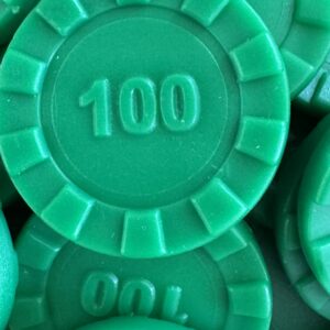 Number Stacks Stacking Counters - 100 x Green '100'