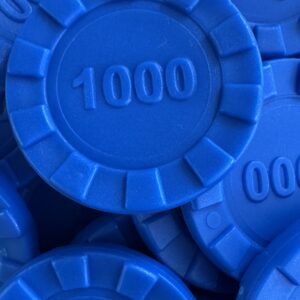 Number Stacks Stacking Counters - 100 x Blue '1000'